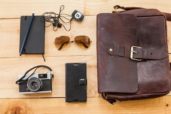 Hipster malzeme çantası — Stok fotoğraf