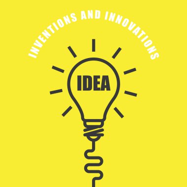 Fikir ampul - yenilik ve davet sembolü
