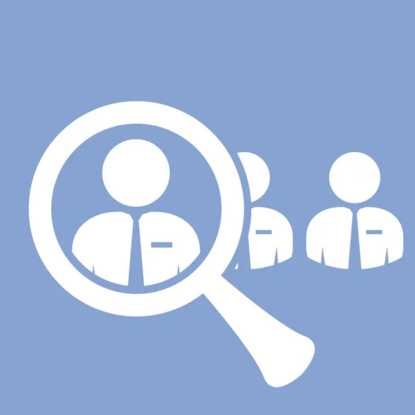 Иконка поиска персонала - поиск квалифицированного сотрудника — стоковый вектор