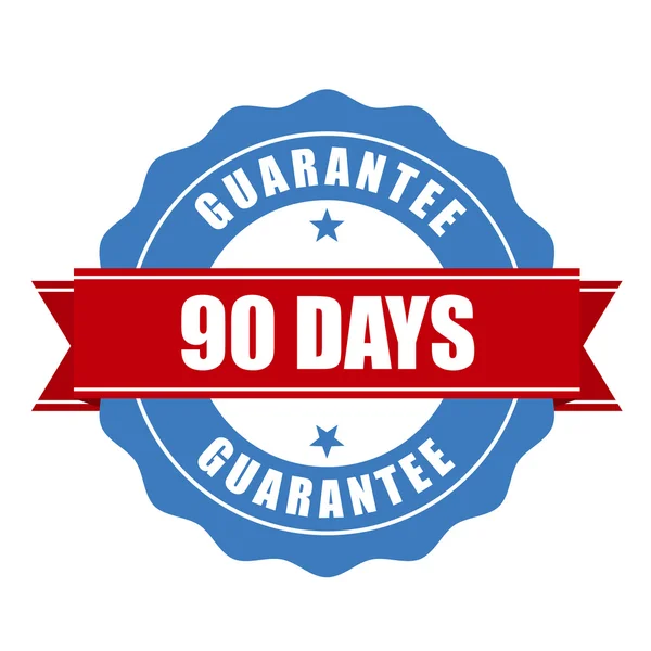90 days guarantee stamp - warranty sign — Stock Vector