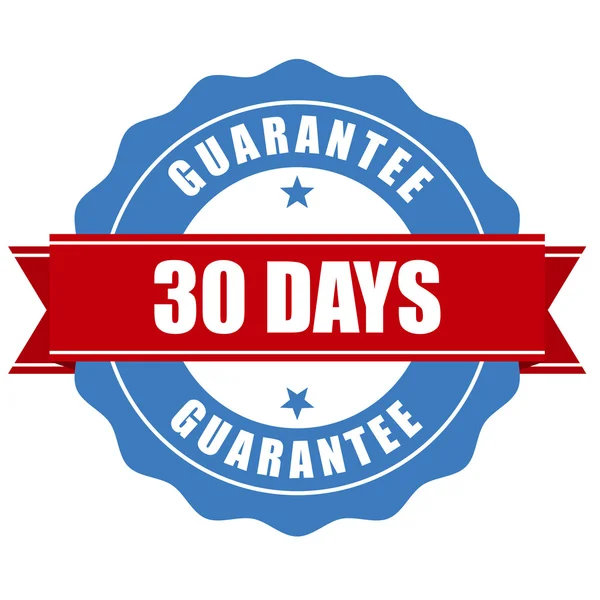 30 days guarantee stamp - warranty sign — Stock Vector