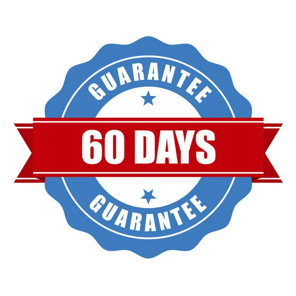 60 days guarantee stamp - warranty sign — Stock Vector