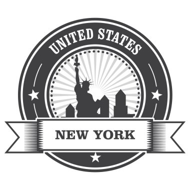 Özgürlük heykeli ile New York amblemi