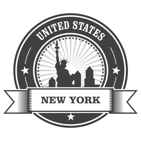 Emblémáját, a New York-i Szabadság-szobor — Stock Vector