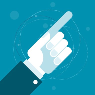 El ile işaret parmağı işaret - bir yön gösteren