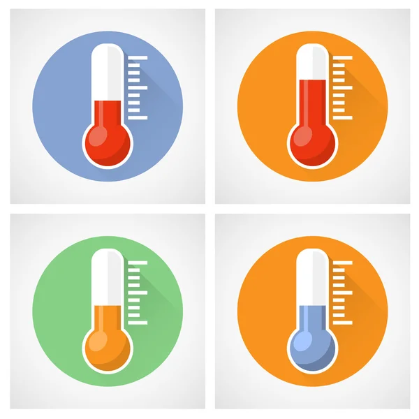 Icono del termómetro con escala — Vector de stock