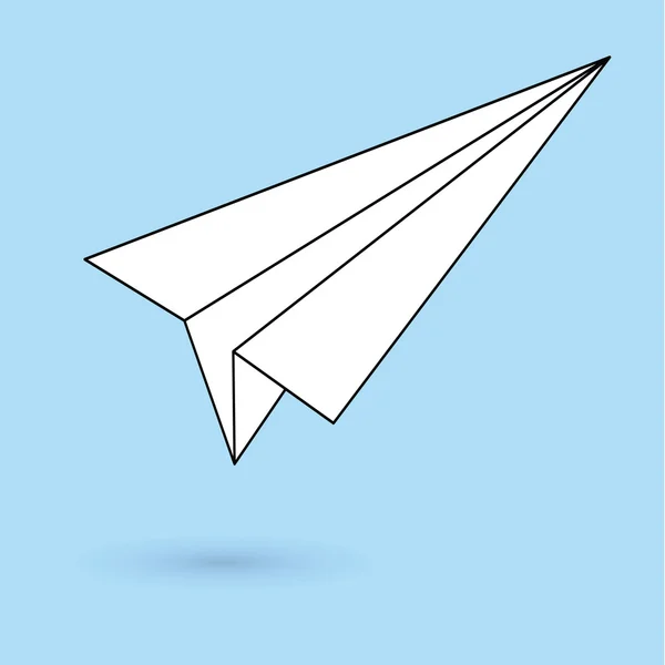 シンプルな紙飛行機アイコン — ストックベクタ