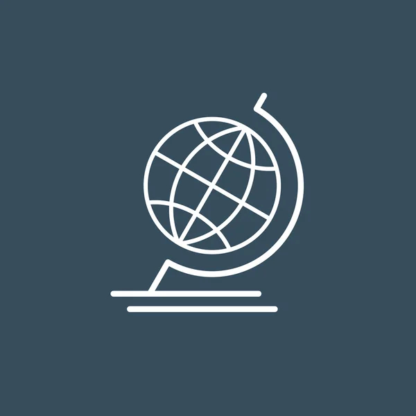 Terrestrial globe wireframe icon — Stock Vector