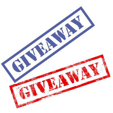 Grunge kare pul ile kelime Giveaway