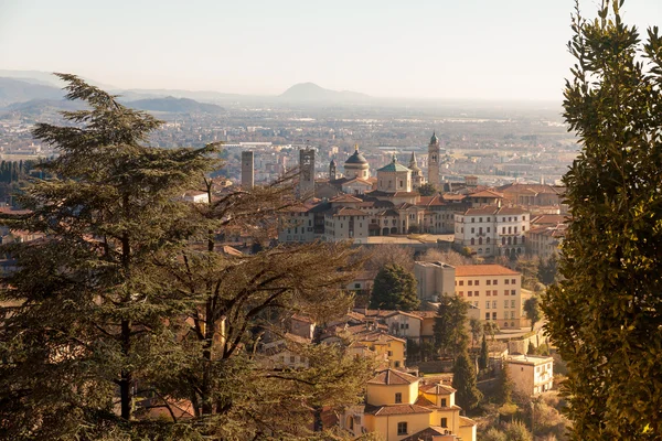 Letecký pohled na bergamo — Stock fotografie