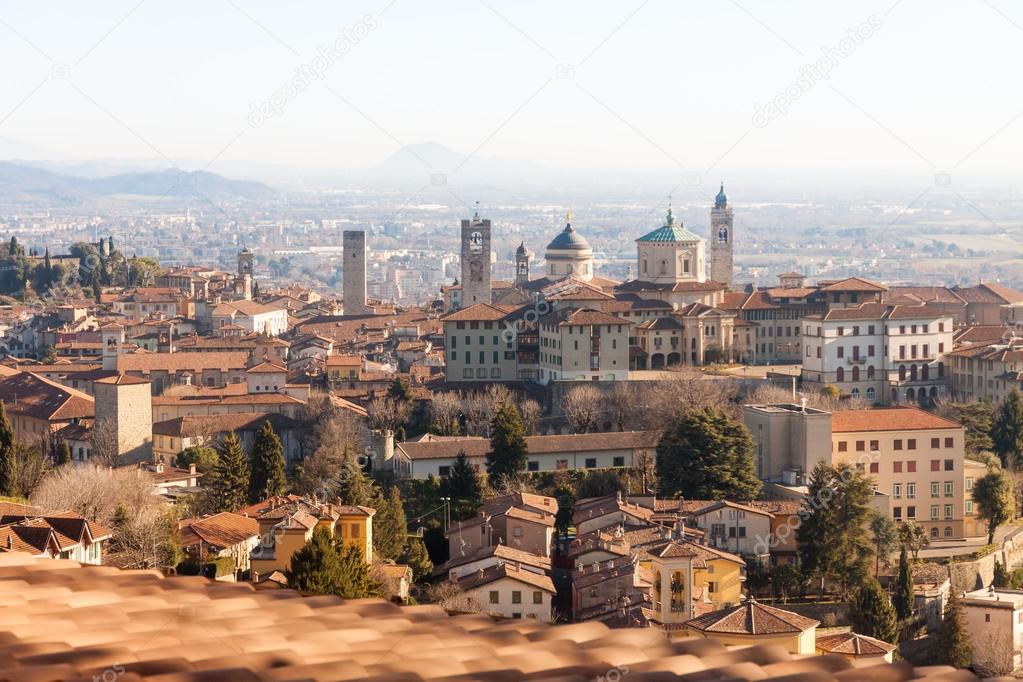 Aerial view of Bergamo