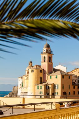 Camogli, Cenova, İtalya kilisede Palm çerçeveli