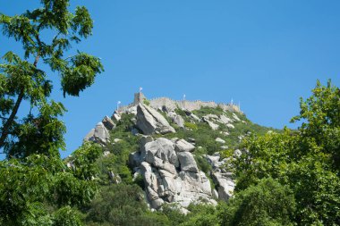 Moors Sintra Kalesi. Mağriplilerin Kalesi Sintra Portekiz.