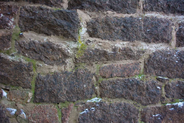 Régi Kövekből Készült Várfal Castle Fal Készült Régi Kövek Textúrák — Stock Fotó