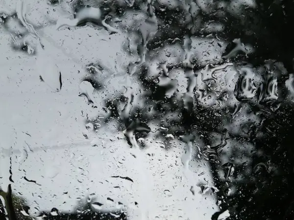 Dark Color Background Wet Glass Window Raindrops Window — Stock Photo, Image