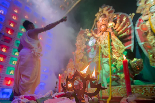 Howrah West Bengal India Ekim 2019 Panchpradip Durga Puja Festivalinde — Stok fotoğraf