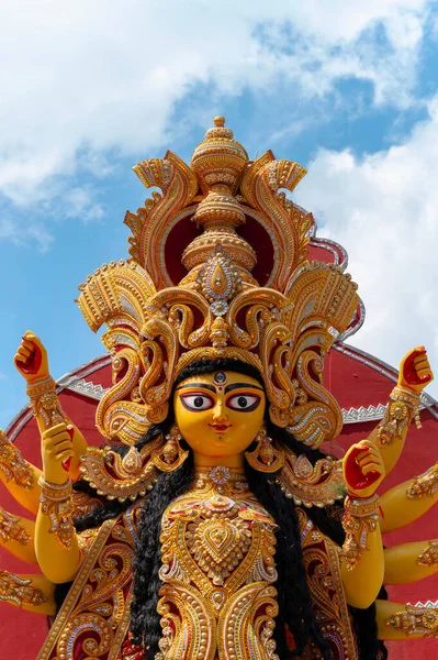 Howrah Västra Bengalen Indien Oktober 2019 Vijayadashami Gudinnan Durga Idol — Stockfoto