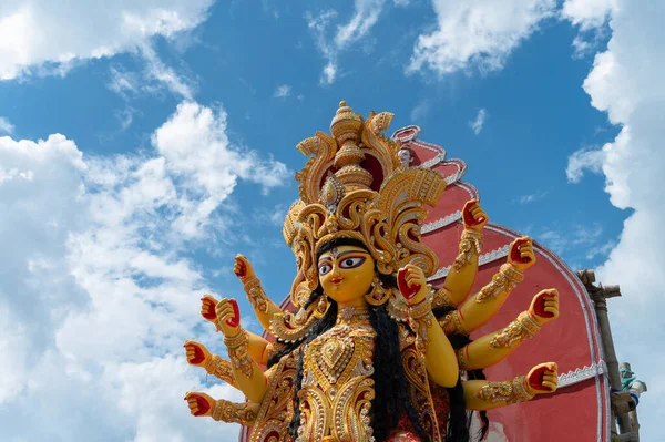 Howrah Bengala Occidental India Octubre 2019 Vijayadashami Diosa Ídolo Durga —  Fotos de Stock