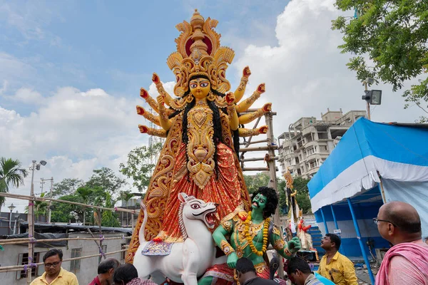 Howrah Batı Bengal Hindistan Ekim 2019 Vijayadashami Tanrıça Durga Idolü — Stok fotoğraf