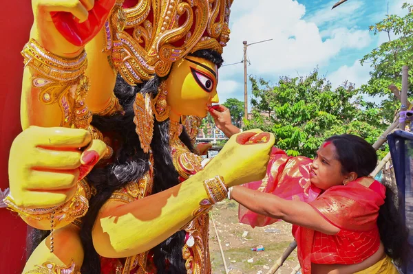 Howrah Batı Bengal Hindistan Ekim 2019 Vijayadashami Tanrıça Durga Tatlı — Stok fotoğraf