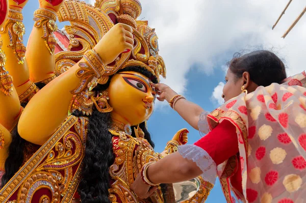 Howrah West Bengal India Жовтня 2019 Віджаядашамі Одружився Бенгальською Індуїсткою — стокове фото
