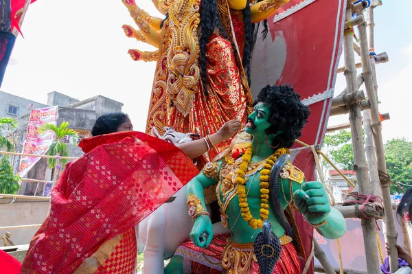 Howrah West Bengal India Οκτωβρίου 2019 Vijayadashami Παντρεμένη Ινδή Γυναίκα — Φωτογραφία Αρχείου