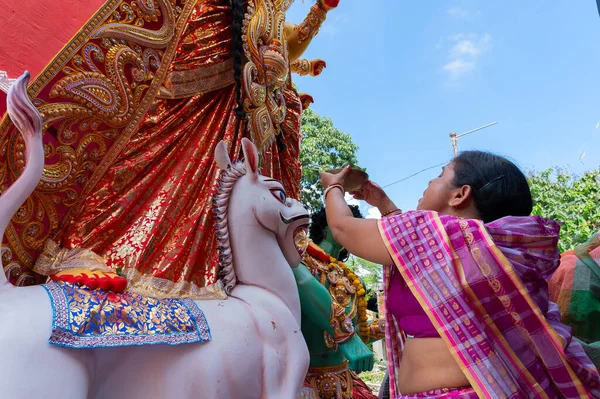 Хаура Западная Бенгалия Индия Октября 2019 Года Виджаядашами Женился Бенгальской — стоковое фото
