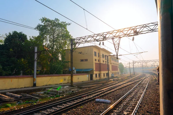 Howrah Station Howrah West Bengal India Febrero 2018 Ferrocarril Ferrocarril —  Fotos de Stock