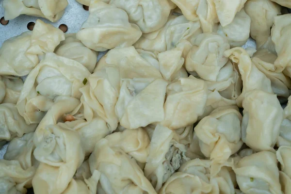 Steamed Dumplings Being Sold Territy Bazar Kolkata West Bengal India — Stock Photo, Image