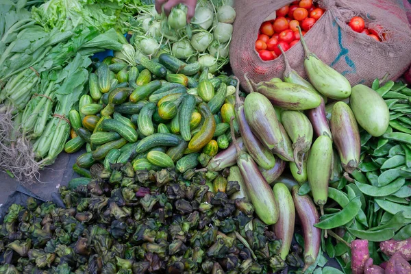 Vegetables Sale Market Territy Bazar Kolkata West Bengal India — Stock Photo, Image