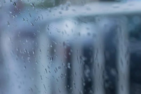 Raindrops Falling Glass Abstract Blurs Monsoon Stock Image Kolkata Formerly — Stock Photo, Image