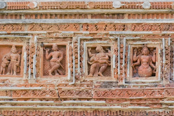 Decoraciones Terracota Las Paredes Del Templo Pratapeswar Kalna Bengala Occidental — Foto de Stock