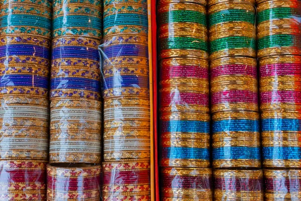 Colourful bangles for Indian Bengali women , being sold at streets of Kolkata , West Bengal, India