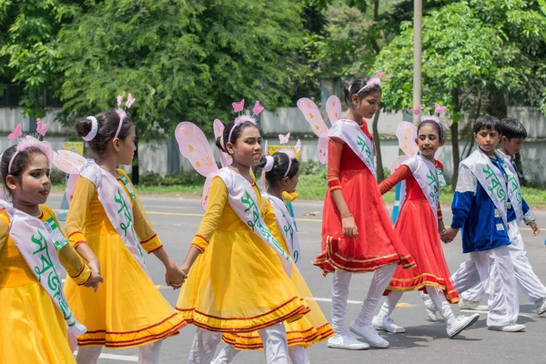 Kolkata Bengal Del Oeste India Agosto 2016 Bailarinas Folclóricas Femeninas — Foto de Stock