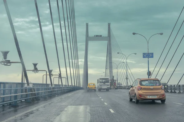 Howrah West Bengal India Agosto 2016 Vidyasagar Setu Puente Sobre — Foto de Stock