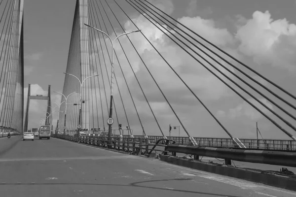 Howrah West Bengal India Julio 2018 Vidyasagar Setu Puente Sobre —  Fotos de Stock