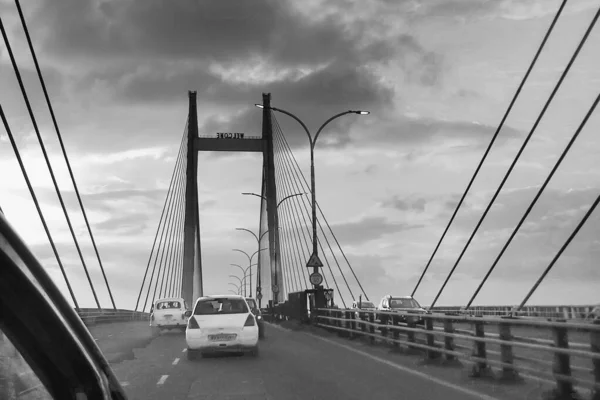 Howrah West Bengal India July 8Th 2018 Vidyasagar Setu Bridge — 스톡 사진