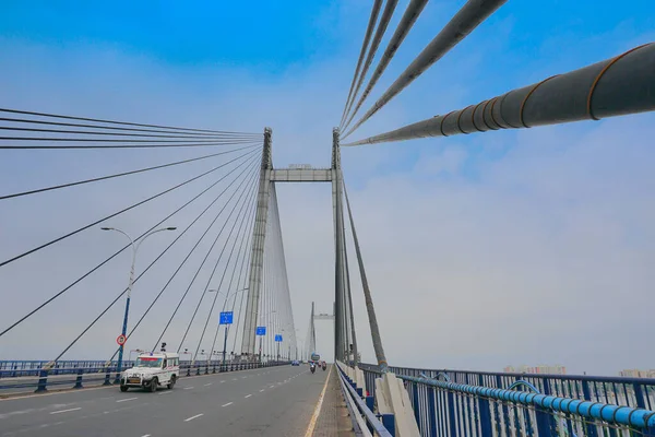 Колумба Западная Бенгалия Индия Июня 2020 Года Канаты Моста Хугли — стоковое фото