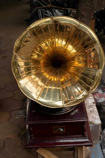 Kolkata West Bengal India Грудня 2019 Old Gramophone Historical Age — стокове фото