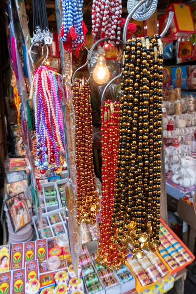 Perline Colorate Sono Vendita Kalighat Kolkata West Bengal India Nell — Foto Stock