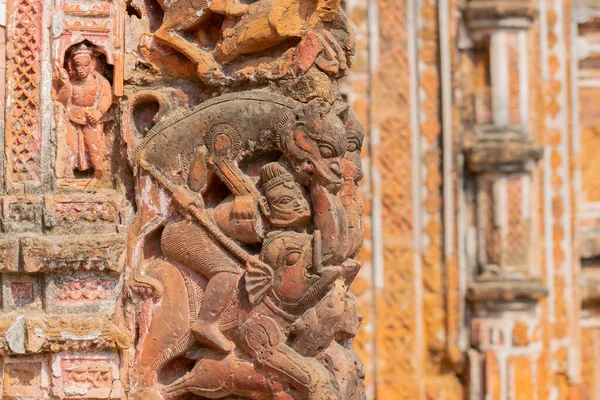 Terracotta Sanat Eserleri Hindistan Batı Bengal Kentindeki Kalna Lalji Tapınağı — Stok fotoğraf