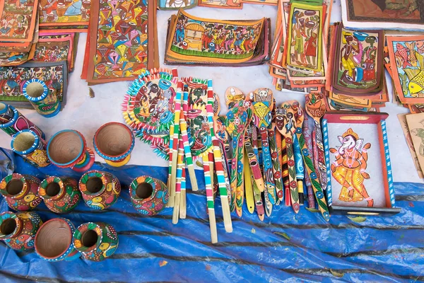 Pingla West Bengal Índia Novembro 16Th 2014 Artesanato Colorido Está — Fotografia de Stock
