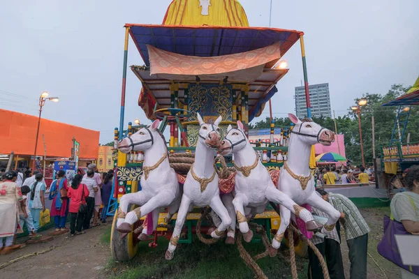 Kolkata West Bengal Índia Julho 2Nd 2017 Rath Chariot God — Fotografia de Stock
