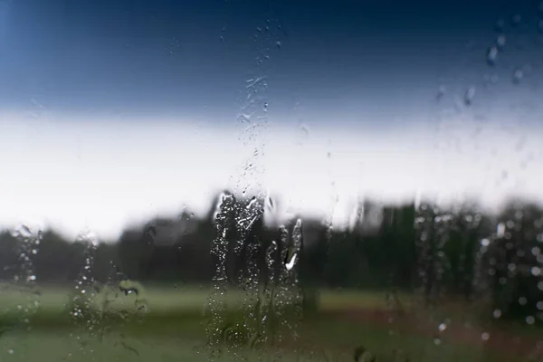 Imagem Abstrata Monção Céu Azul Borrado Com Primeiro Plano Natural — Fotografia de Stock