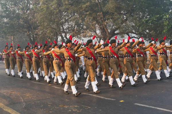 Route Rouge Kolkata Bengal Ouest Inde Janvier 2018 Les Cadets — Photo
