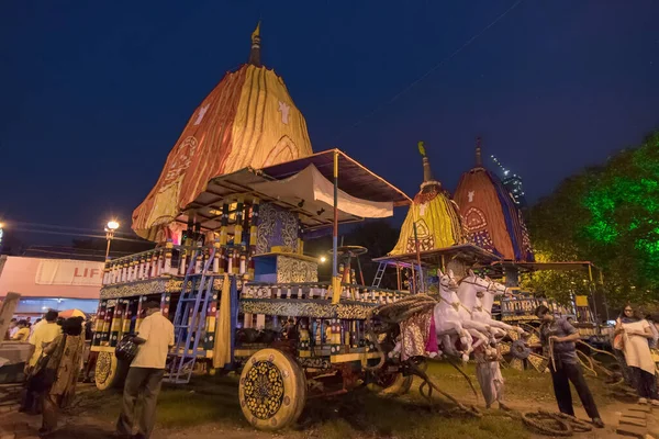 Kolkata Batı Bengal India Temmuz 2017 Tanrı Jagannath Balaram Tanrıça — Stok fotoğraf