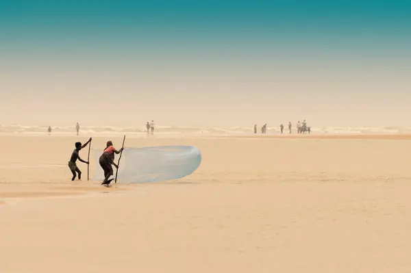 Tajpur Batı Best Bengal India Haziran 2014 Bir Balıkçının Karısı — Stok fotoğraf