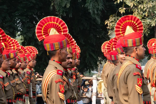 Kolkata West Bengalen India Januari 2020 Heldere Mooie Oranje Hoeden — Stockfoto