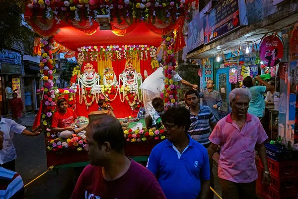 Howrah West Bengal India Июля 2018 Decoated Rath Chariot God — стоковое фото