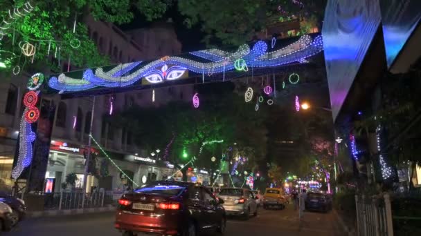 Park Street Kolkata Inde Novembre 2020 Park Street Est Décorée — Video